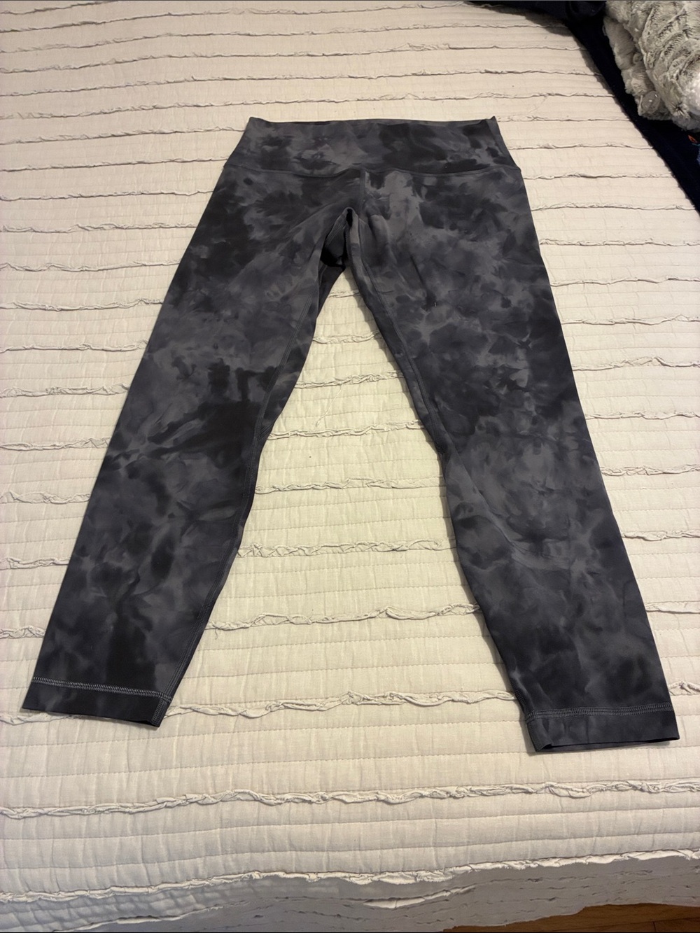 lululemon athletica Black Gray Tie-Dye Leggings